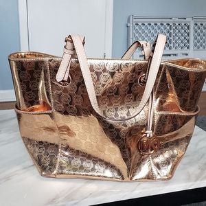 Michael Kors Rose Gold Purse Tote.